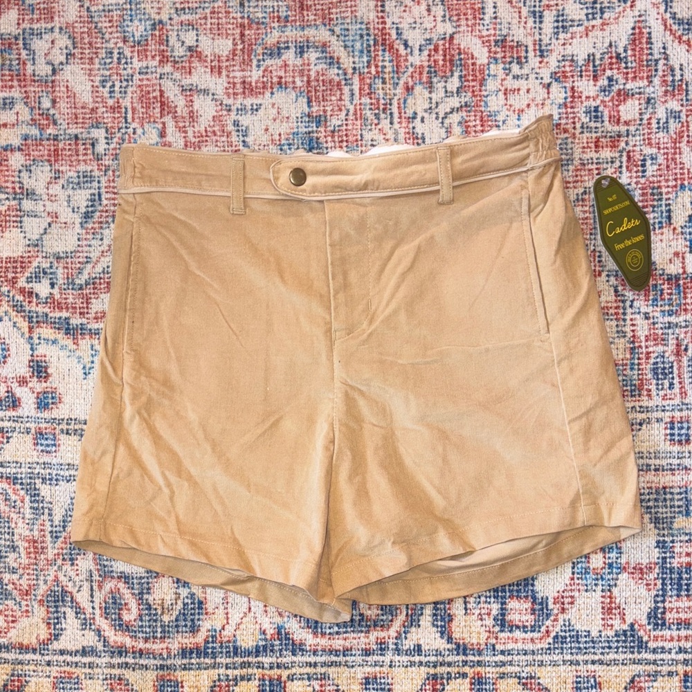 Cadets Corduroy Shorts in Tan SZ 12-14 (31-34” Waist) NWT